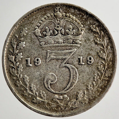 1919 George V Threepence Silver Coin | Very High Grade | a8570