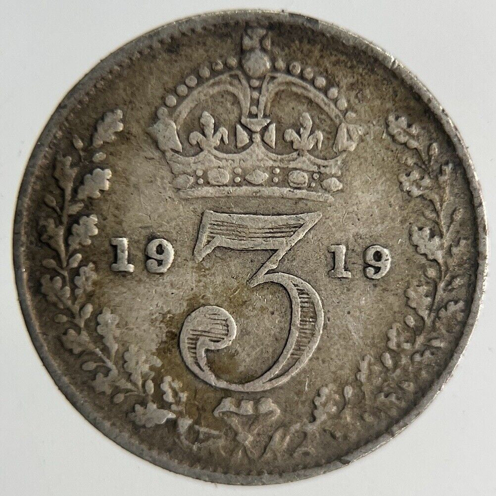 1919 George V Threepence Silver Coin | Fine Collectable Grade