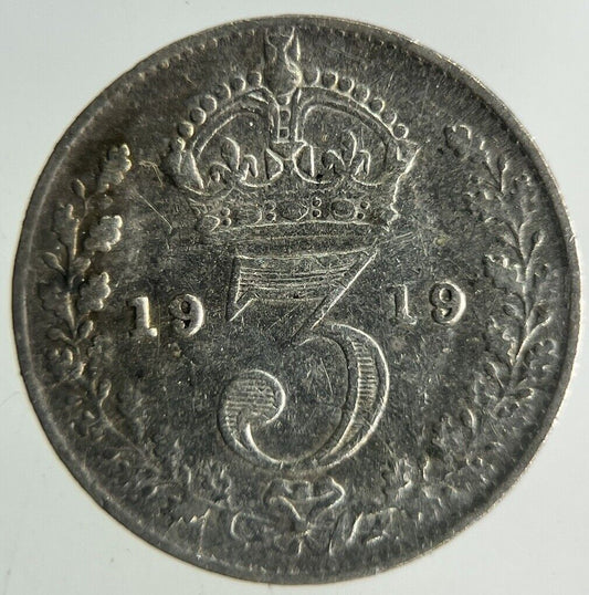 1919 George V Threepence Silver Coin | Fine Collectable Grade