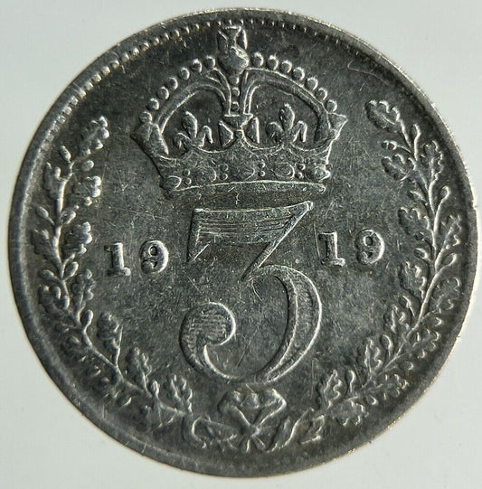 1919 George V Threepence Silver Coin | Fine Collectable Grade