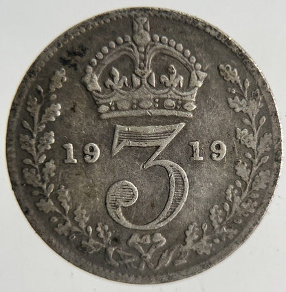 1919 George V Threepence Silver Coin | Fine Collectable Grade