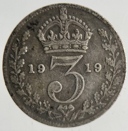 1919 George V Threepence Silver Coin | Fine Collectable Grade