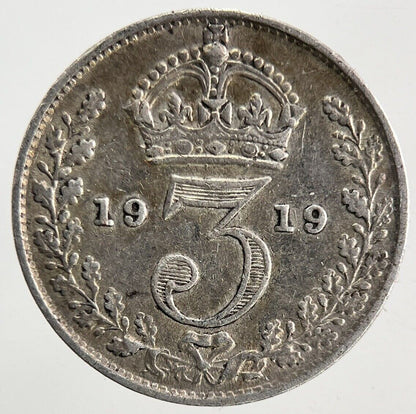 1919 George V Threepence Silver Coin | Fine Collectable Grade