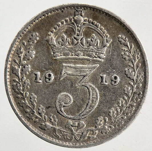 1919 George V Threepence Silver Coin | Fine Collectable Grade