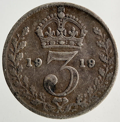 1919 George V Threepence Silver Coin | Fine Collectable Grade