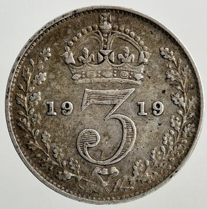 1919 George V Threepence Silver Coin | Fine Collectable Grade