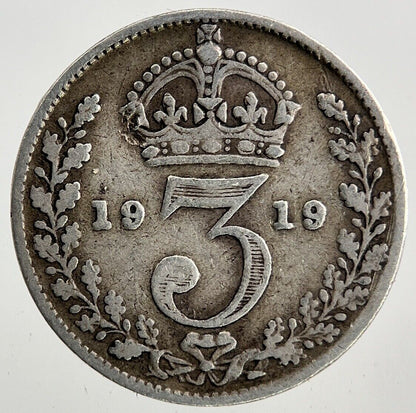 1919 George V Threepence Silver Coin | Fine Collectable Grade