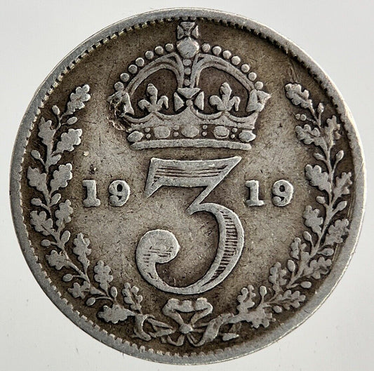 1919 George V Threepence Silver Coin | Fine Collectable Grade
