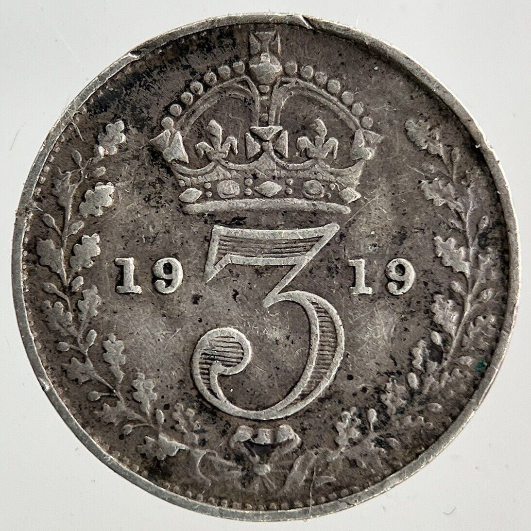 1919 George V Threepence Silver Coin | Very High Grade