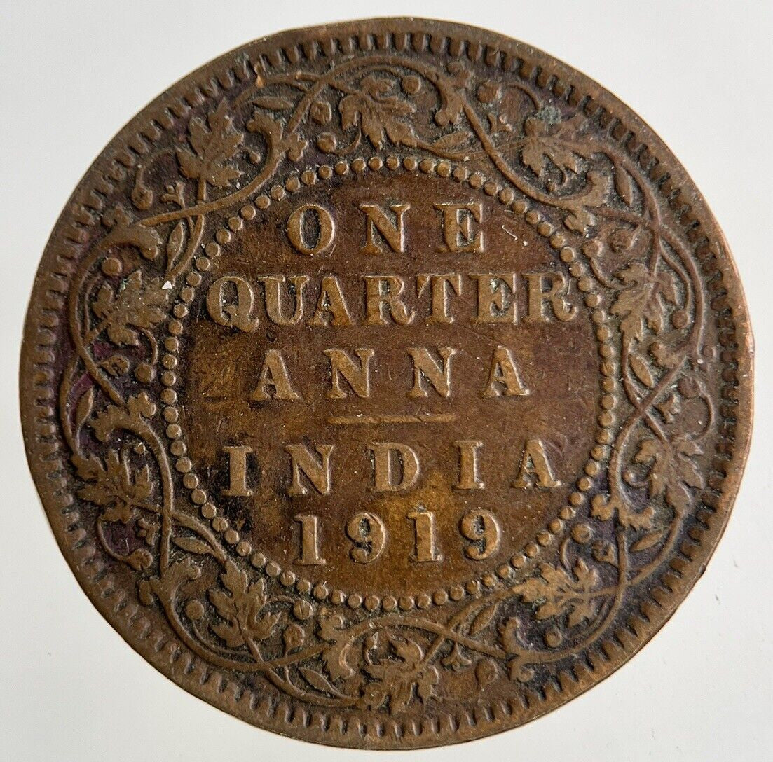 1919 India 1/4 Quarter Anna Coin | Collectable Grade