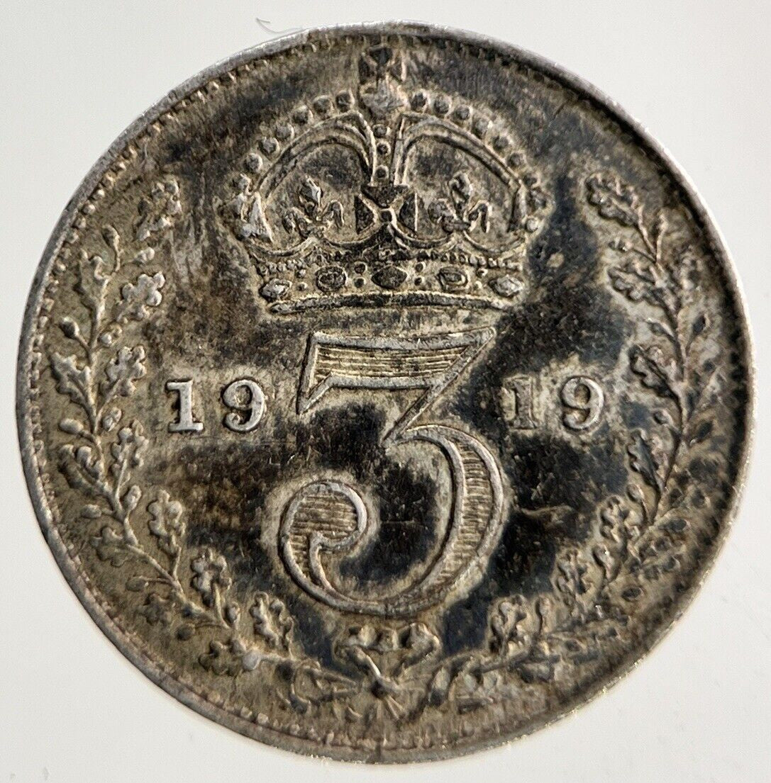 1919 George V Threepence Silver Coin | Very High Grade