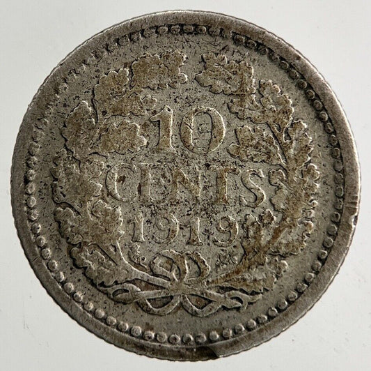 1919 Netherlands 10 Cents Silver Coin | Collectable Grade