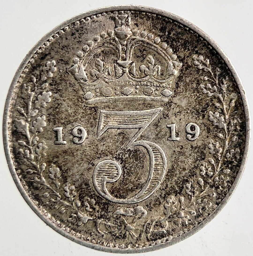 1919 George V Threepence Silver Coin | Very High Grade