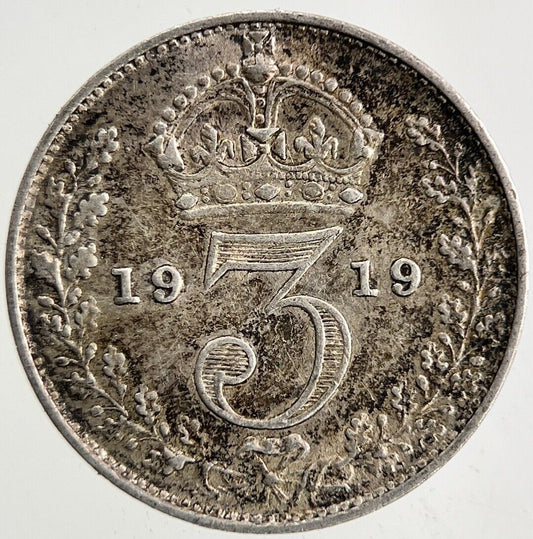 1919 George V Threepence Silver Coin | Very High Grade