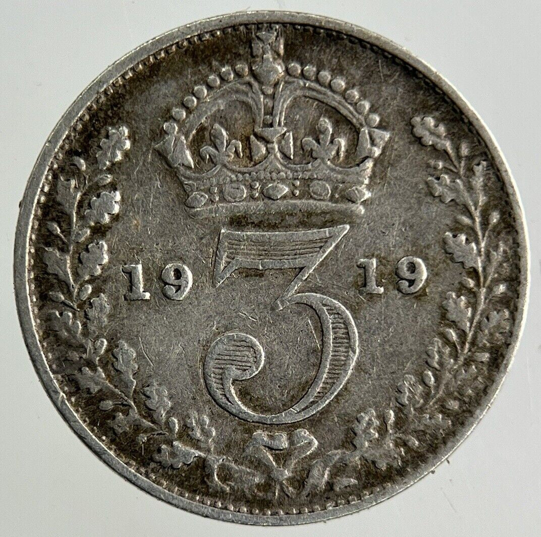 1919 George V Threepence Silver Coin | Fine Collectable Grade