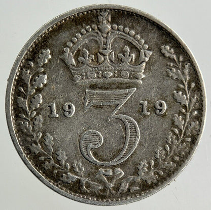 1919 George V Threepence Silver Coin | Fine Collectable Grade