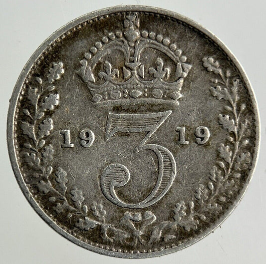 1919 George V Threepence Silver Coin | Fine Collectable Grade