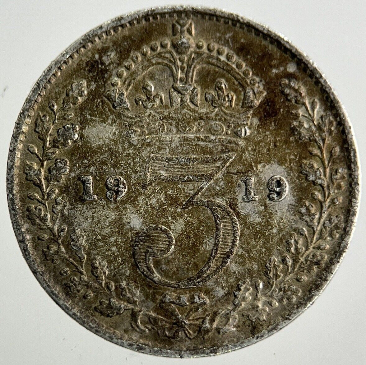 1919 George V Threepence Silver Coin | Fine Collectable Grade