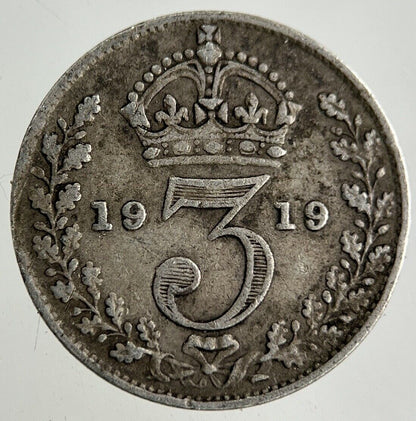 1919 George V Threepence Silver Coin | Fine Collectable Grade