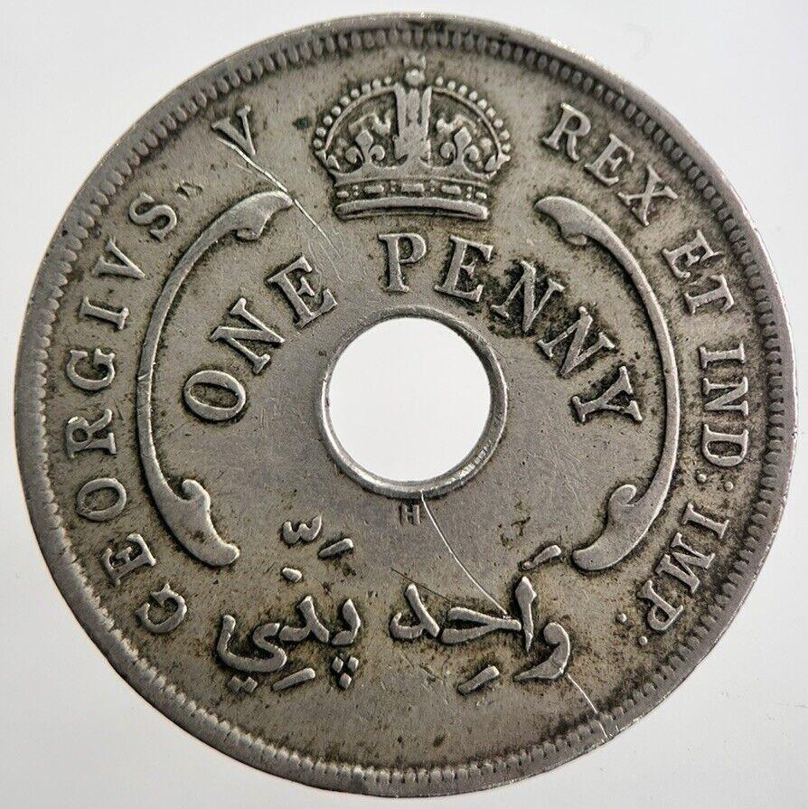 1919 West Africa 1 One Penny Coin | Fine Collectable Grade | a7574