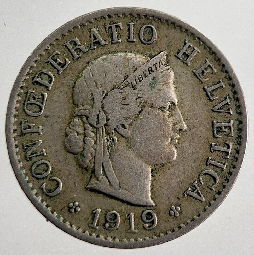 1919 Switzerland Swiss 5 Rappen Coin | Collectable Grade | a8386