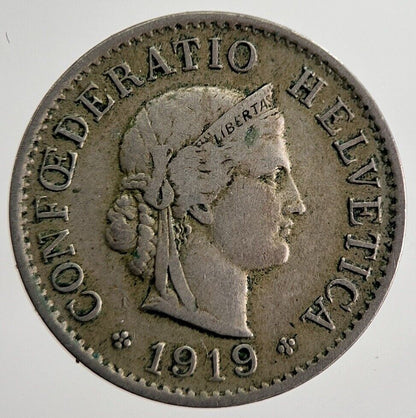 1919 Switzerland Swiss 5 Rappen Coin | Collectable Grade | a8386