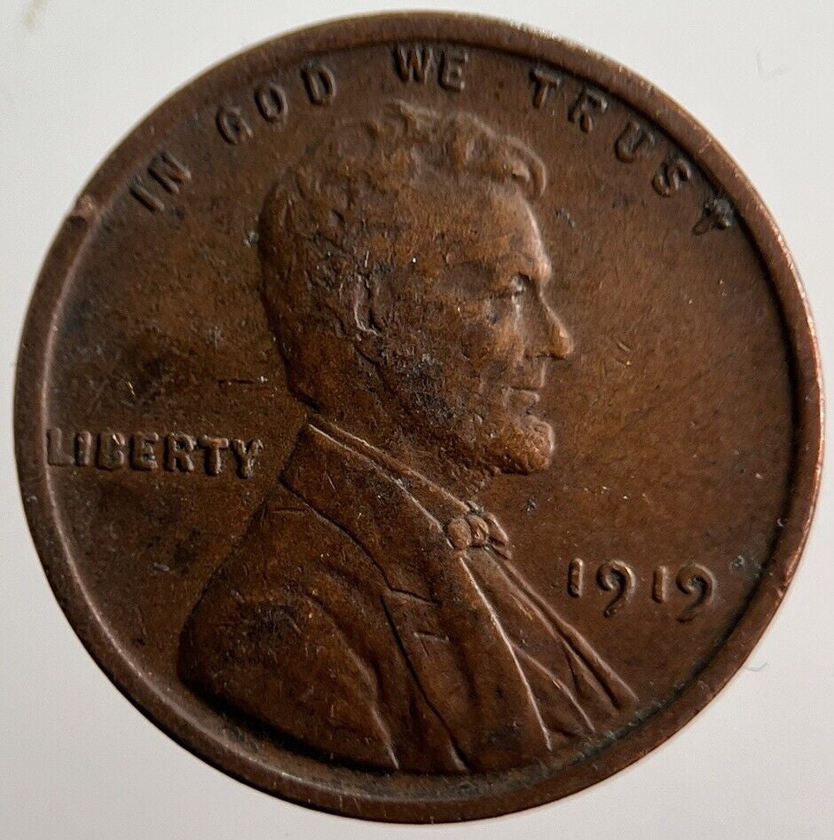 1919 US USA One Cent Coin | Fine Collectable Grade | a528