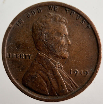 1919 US USA One Cent Coin | Fine Collectable Grade | a528