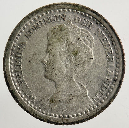 1919 Netherlands 10 Cents Silver Coin | Fine Collectable Grade
