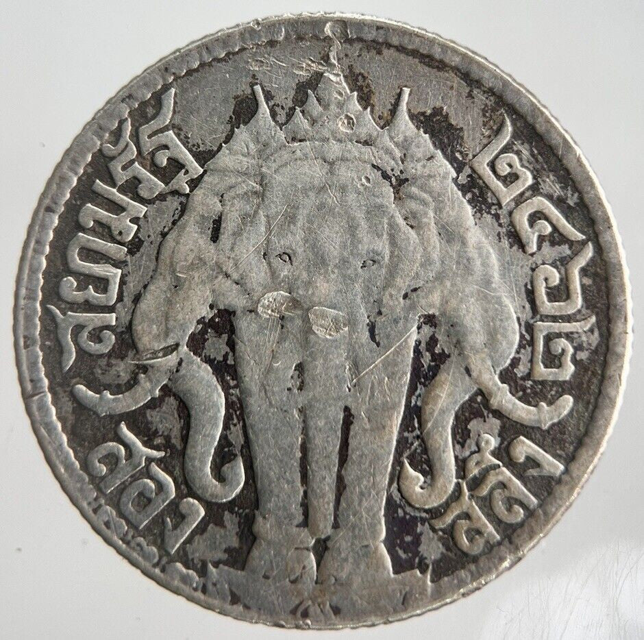 1919-1921 Thailand 2 Salung 1/2 Baht Rama VI Silver Coin | Collectable Grade