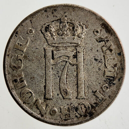 1919 Norway 10 Ore Silver Coin | Fine Collectable Grade