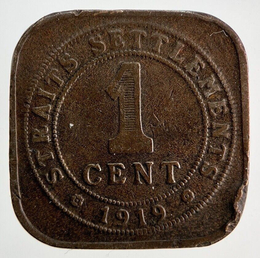 1919 Straits Settlements 1 Cent Coin | Collectable Grade