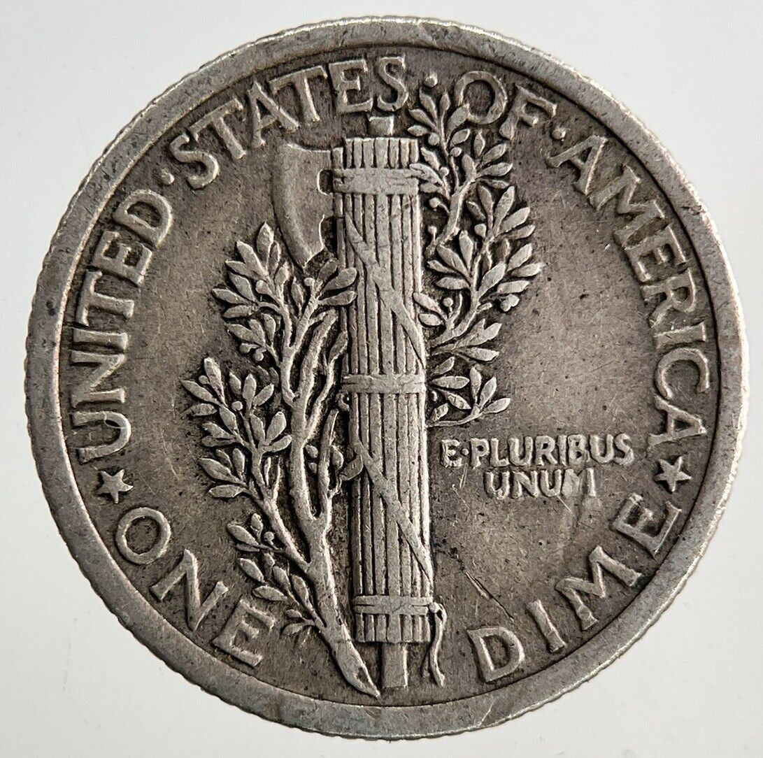1919 US USA Mercury One Dime Silver Coin | Very High Grade