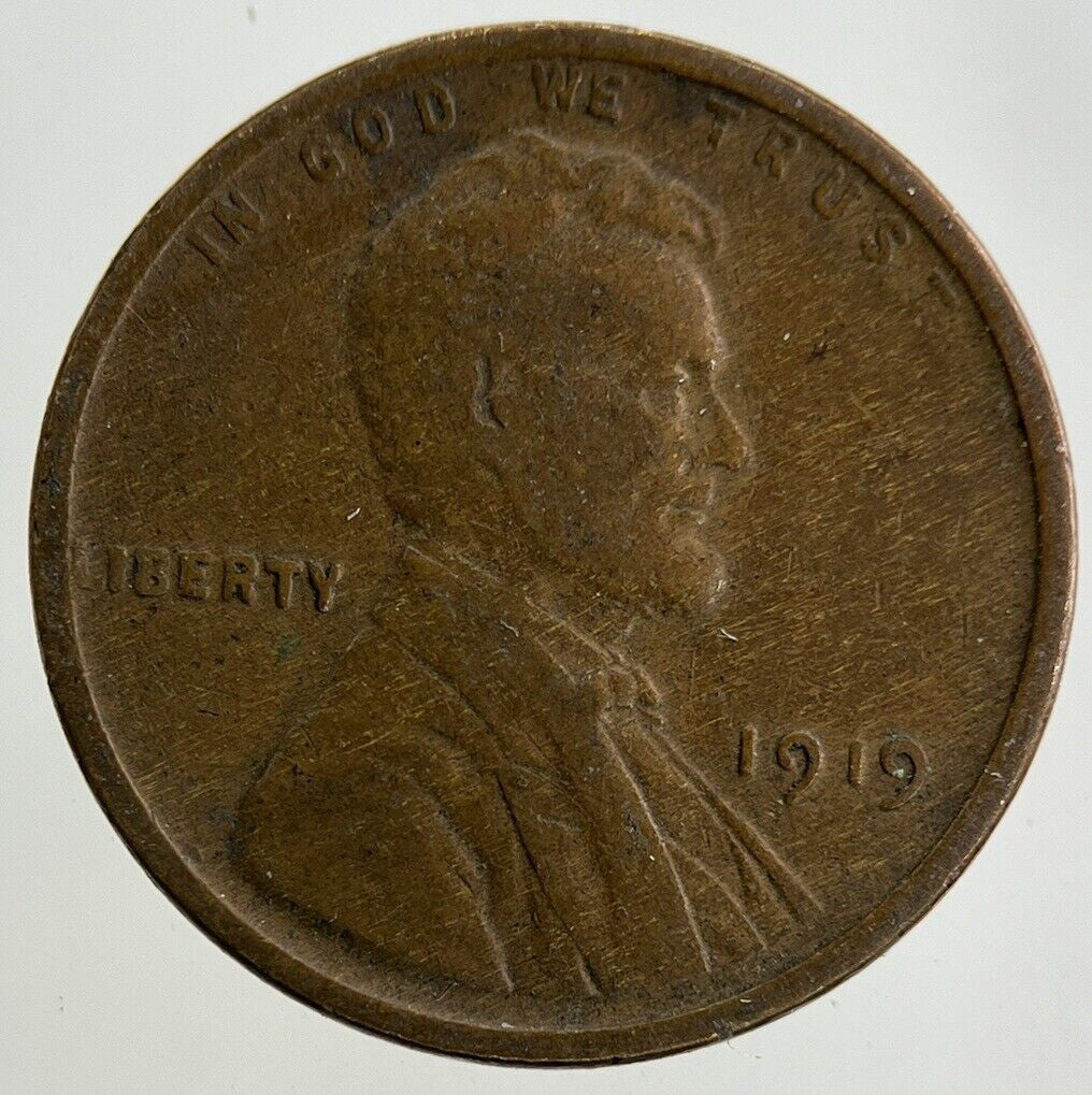 1919 US USA Lincoln One Cent Coin | Collectable Grade