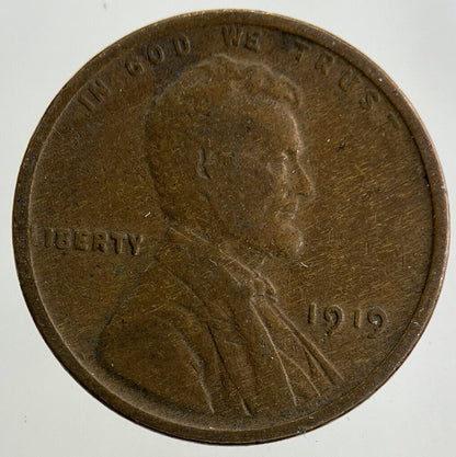 1919 US USA Lincoln One Cent Coin | Collectable Grade