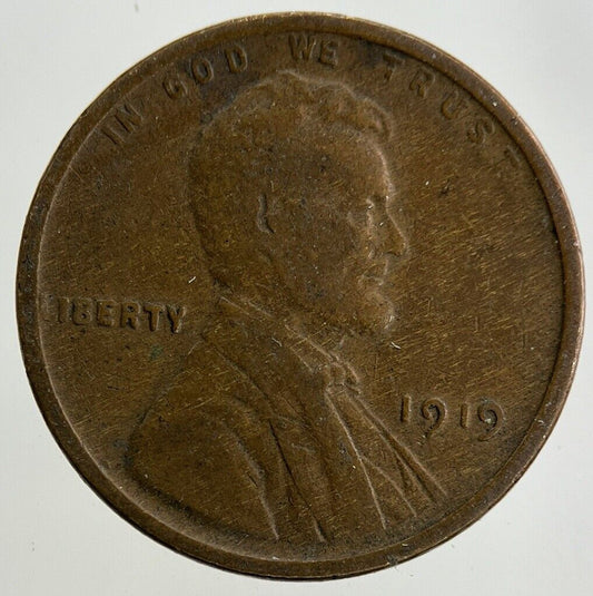 1919 US USA Lincoln One Cent Coin | Collectable Grade