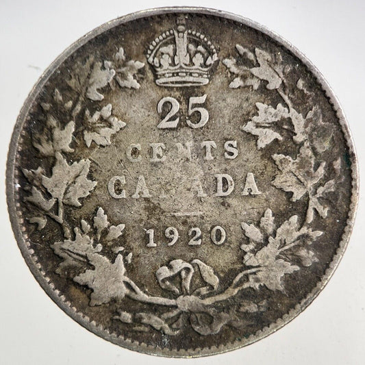1920 Canada 25 Cents Silver Coin | Collectable Grade