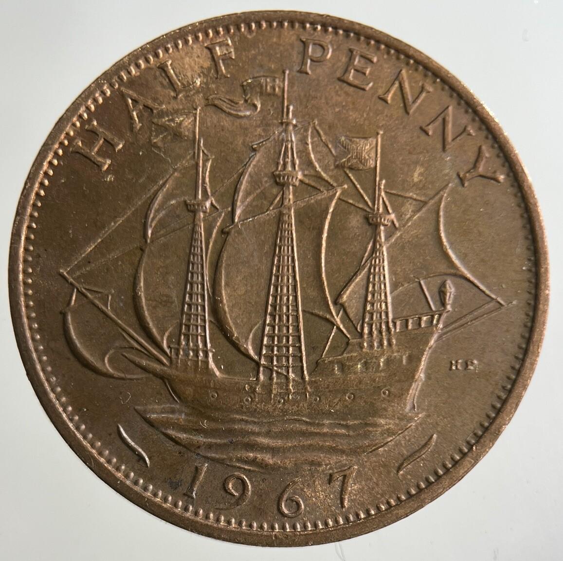 1967 Elizabeth II 2nd Half-Penny Coin | Very High Grade