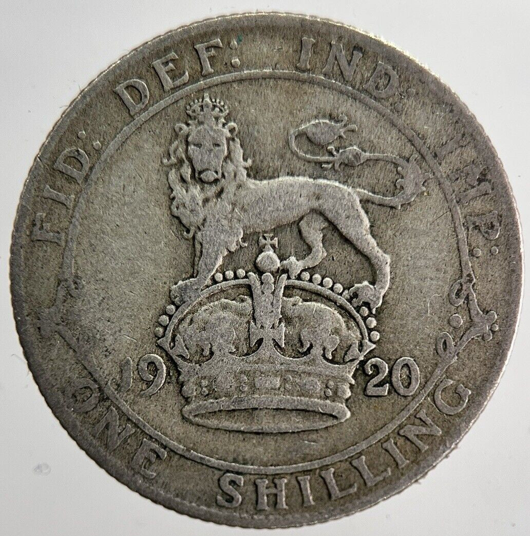 1920 George V Shilling Silver Coin | Collectable Grade | a6256