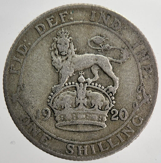 1920 George V Shilling Silver Coin | Collectable Grade | a6256