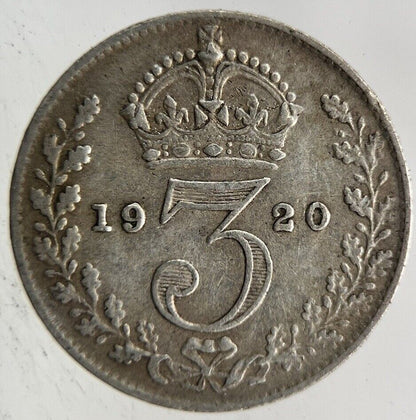 1920 George V Threepence Silver Coin | Fine Collectable Grade