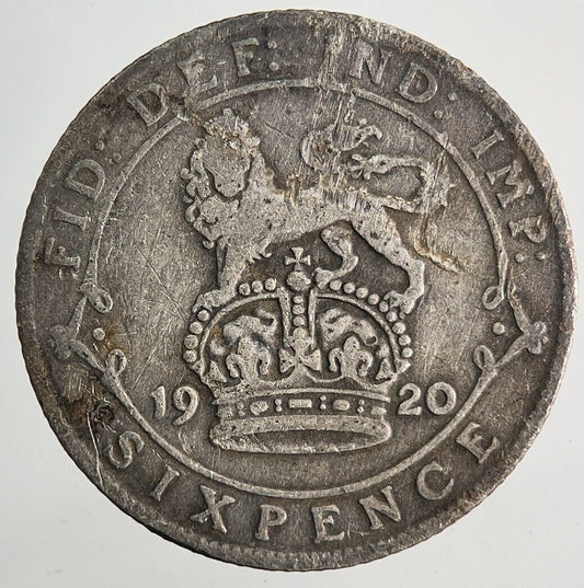 1920 George V Sixpence Silver Coin | Fine Collectable Grade | a9944