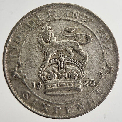 1920 George V Sixpence Silver Coin | Fine Collectable Grade | a8559