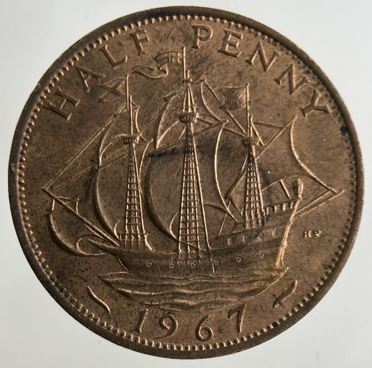 1967 Elizabeth II 2nd Half-Penny Coin | Very High Grade