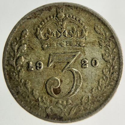1920 George V Threepence Silver Coin | Fine Collectable Grade