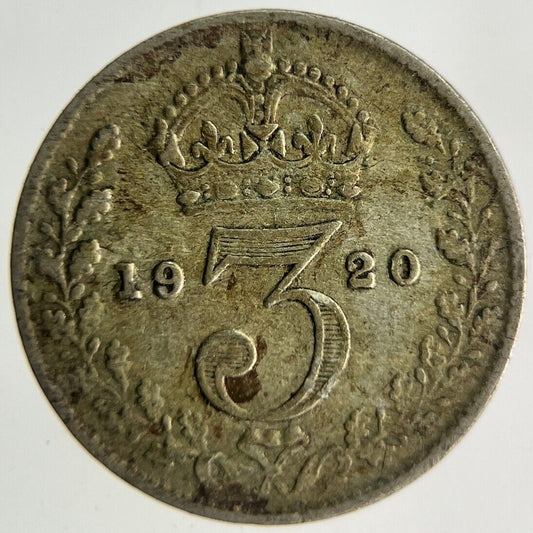 1920 George V Threepence Silver Coin | Fine Collectable Grade