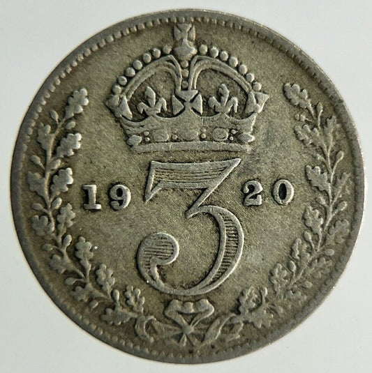 1920 George V Threepence Silver Coin | Fine Collectable Grade
