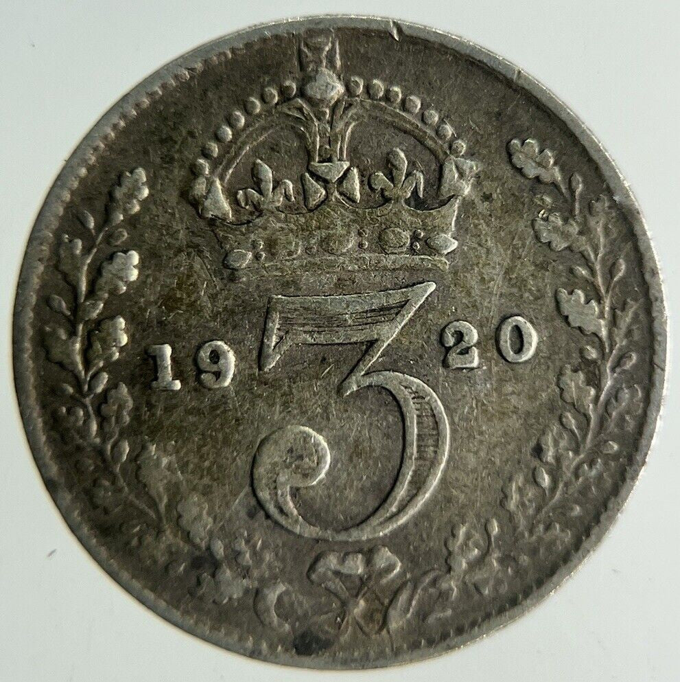 1920 George V Threepence Silver Coin | Fine Collectable Grade