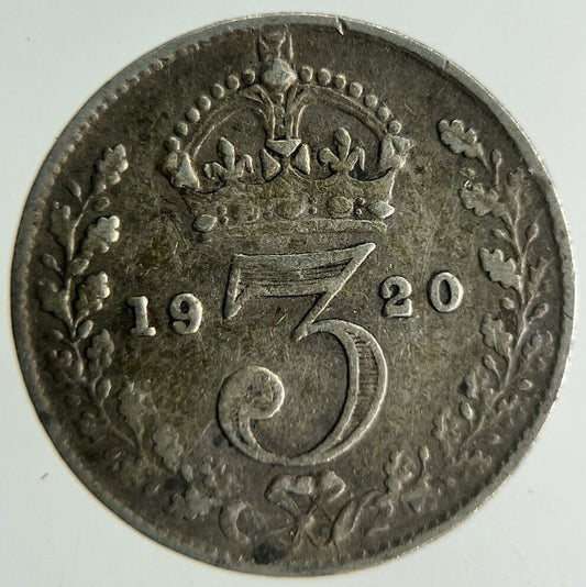 1920 George V Threepence Silver Coin | Fine Collectable Grade