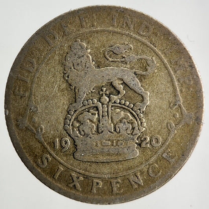 1920 George V Sixpence Silver Coin | Fair Grade